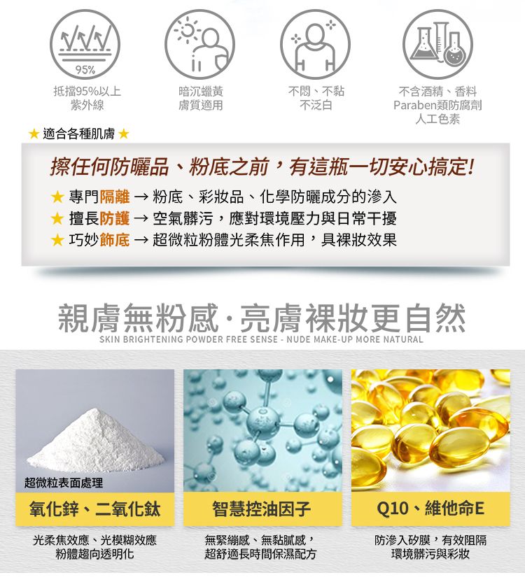 清透物理防曬隔離霜DM 2