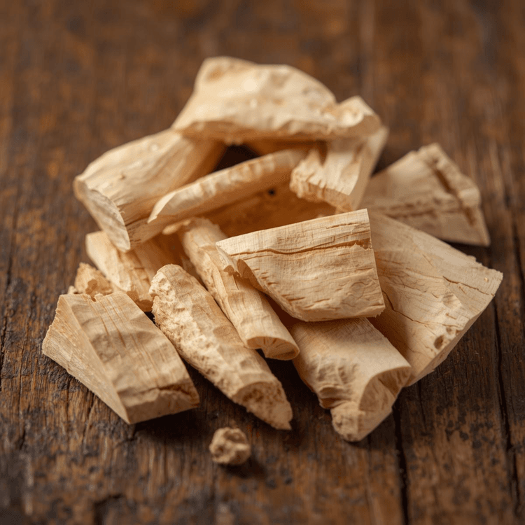 FRNASA 植萃精華按摩油核心植萃：印度白檀。萃取其頂級精油，散發沉穩木質香氣，為身心帶來深度淨化與安定的保養感受。